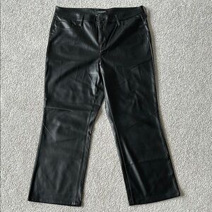 Liverpool Los Angeles Hannah Faux Leather Straight Ankle Pants